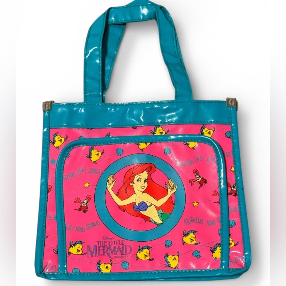 Vintage Little Mermaid Unda Da Sea Ariel Flounder mini tote purse bag